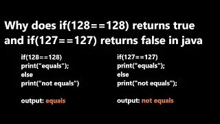 Why does 128==128 return false but 127==127 return true