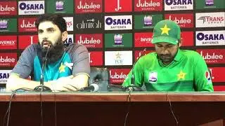 Angry Misbah and lazy Sarfaraz ahmed press conference after losing 3-0 against Sri Lanka