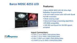 Barco MDSC-8255 LED 55 inch 4K UHD Surgical Display Monitor Sales | Service | Repair | Replacement