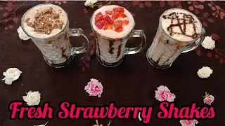 Strawberry Milkshakes/Fresh Strawberry Shakes/ Strawberry smoothies/ Kids special/ Summer special