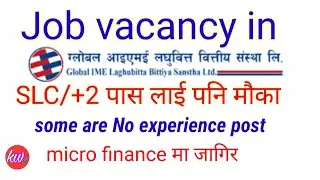 vacancy on micro finance (Global micro finance) 2022