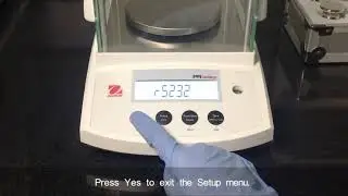 OHAUS Pioneer PR Precision Balance   How to Menu N