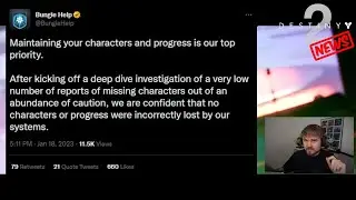 BUNGIE OFFICIALLY RESPONDED TO CHARACTER DELETION BUG!