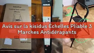 Avis sur la kisidus &Eacute;chelles Pliable 3 Marches Antid&eacute;rapants Escabeau Marche Pied Pliante 3-Level Ma