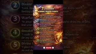 7 Powerful Morning Prayer Points | Start Your Day in Victory & Favor 🙏 #shorts #god #prayer #viral