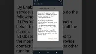 Enable accessibility service for Smart Scroll app.