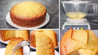Sponge Cake In Blender - Easy Vanilla Sponge Cake Without Oven Recipe- How To Make Basic Sponge Cake