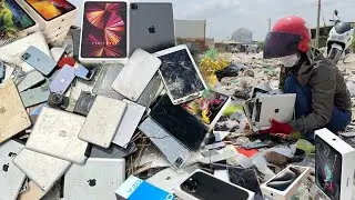 Удачный день! 😘Нашли много сломанных iPad и телефонов на свалке, восстанавливаем брошенные телефоны.