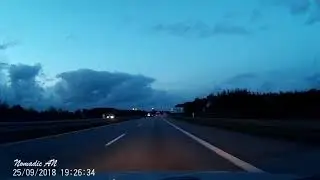 Dangerous Driving in Denmark, E45 road to Aalborg