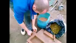 Making mud bricks
