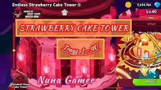 ENDLESS STRAWBERRY CAKE TOWER (TRAY 1 to 40) | Cookie Run Kingdom