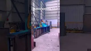 Mobile welding robot to complete 95% seams of vibrating screen#welding #machine