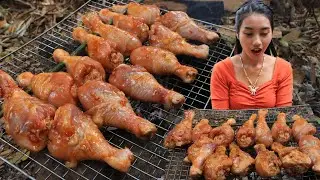 Amazing cooking chicken leg grilled with chili sauce recipe - Amazing video