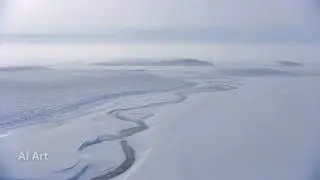 ❄️ Arctic Tundra Aerial View | Frozen Streams & Snow Plains | Winter Landscape AI