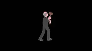 3D Cartoon Judge Character Turntable | Angry Judge Raising Gavel with Both Hands