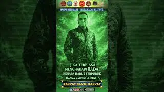 Haidar Alwi: Jika terbiasa menghadapi badai kenapa harus terpuruk hanya karena gerimis.