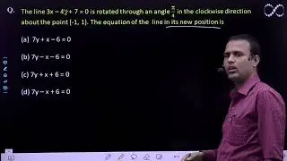 Straight Lines: Equation of line after rotation
