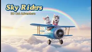 &ldquo;Sky Riders ✈️ | Two Funny Human Cats Flying Above the Clouds | 3D Adventure&rdquo;