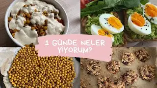 Bir Günde Neler Yiyorum? Sağlıklı Yulaflı Kurabiye ve Nohut Cipsi Tarifi 👩🏻‍🍳 #VLOG1