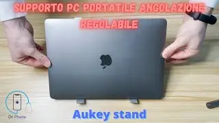 Supporto PC Portatile Regolabile Porta Notebook Pieghevole Alluminio per Macbook - Aukey / Ivoler
