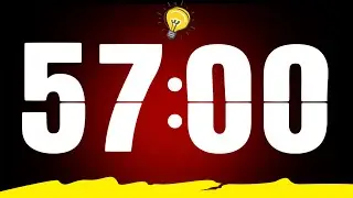 57 Minute Countdown Timer 🔔 Large Display with Alarm