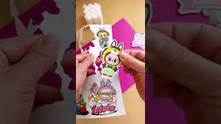 Cute Labubu refrigerator sticker.