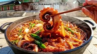 ASMR Korean Spicy Foods in front of Gyeongbokgung Palace - AI Satisfying & Relaxing
