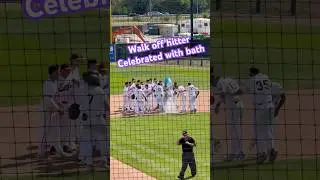 Walk-off WIN! Frederick Keys end it in the 9th with a clutch hit&hellip; and a water-dumping celebration 💦