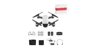 DJI Spark Portable Mini Drone Palm launch Quadcopter Alpine White (Fly More Combo)