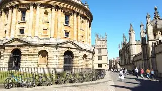 Walking Around the Historic City of Oxford: Radcliffe Camera, Bodleian Library, Bridge of Sighs