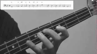 Bass Scales Lesson G minor natural (Aeolian) Exercise - How to play for Beginners