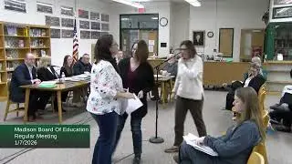 Madison Board Of Education Meeting 1/7/2026