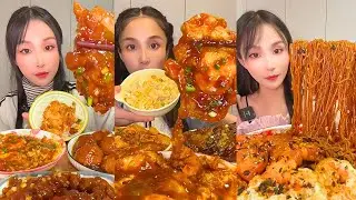 Insane Chinese Takeout Mukbang | Spicy Noodles, Rice Rolls & Crunchy Chicken ASMR #342