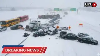 Chaos in Minnesota & Iowa Today! Extreme Blizzard Shuts I-35, Triggers Massive Pileups