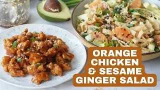 Delicious Orange Chicken & Sesame Ginger Salad