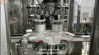Double-head glass jar vacuum capping machine, table vacuum capping machine, bottle capping machine