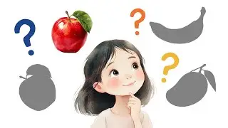 Fruit Shadow Matching Game | Toddlers, Kids, Preschool, Kindergarten | English