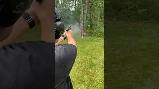 #shooting #glock22 #with #9mm #gold #conversion #barrel #smacking #target ￼#pistol #gun #glock #fun