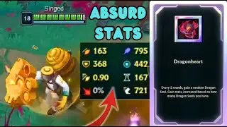 Singed With Every Dragon Soul And Elder is MADNESS (I'm Unkillable) in 2v2 Arena.