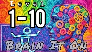 Brain It On! Relaxed Mode &ndash; Levels 1 to 10 | Chill Puzzle Solving 🧠✨