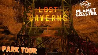 Lost Caverns Park Tour! Planet Coaster Mini Park in a CAVE!