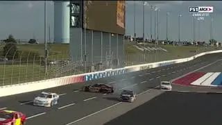 DANIEL DYE CRASHES UNDER CAUTION - 2022 ARCA AT CHARLOTTE