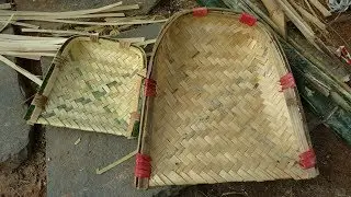 Making Winnowing Fan with Bamboo Shoots - Chata