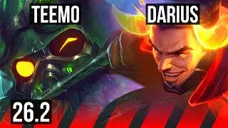 TEEMO vs DARIUS (TOP) | 5k gold comeback | KR Grandmaster | 26.2
