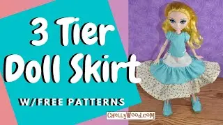 Free Doll Clothes Patterns: 3 Tiered Doll Skirt Tutorial for Barbie, Monster High, Plus More Dolls
