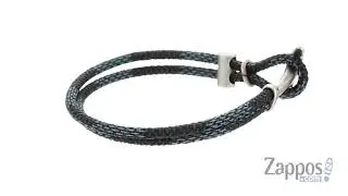 Steve Madden Ombre Braided Leather Bracelet with Anchor Hook SKU: 9105309