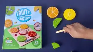 Fruit Fraction #cotsandcuddles #learningtoys #woodentoys #fruittoy #learnmaths #learnfractions