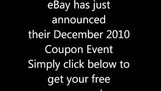eBay Coupon Codes 2011