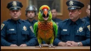 CRAZY PARROT ROASTS COPS IN COURTROOM! 😂 Funniest Police Interrogation Ever Caught on Camera!