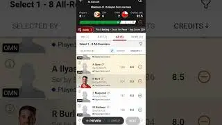 ZIM VS OMN dream11 fantasy team